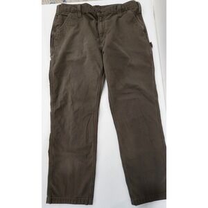 Carhartt Men  B324 MOS Work Pants 40x32  Dark Olive Canvas Carpenter Relax Fits